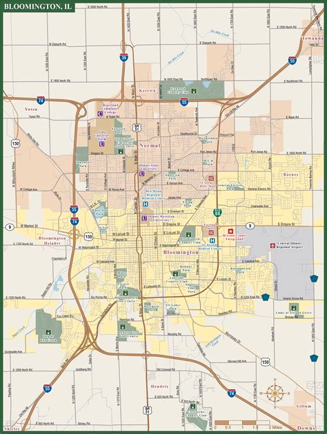 Bloomington And Normal Metro Map Digital Creative Force