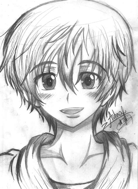Anime Boy Sketch Drawing