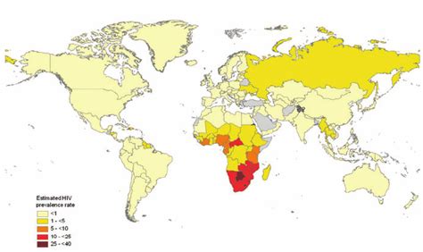 Estimated Hiv Prevalence Rate Adults 2003 Used With Permission Download Scientific