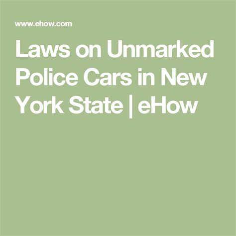 Laws on Unmarked Police Cars in New York State | Police cars, New york