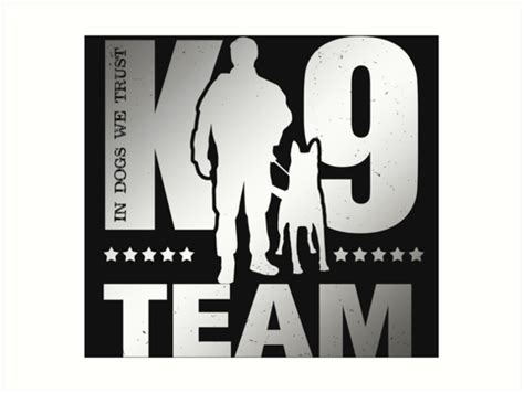 K 9 Team K9 Unit Malinois Art Print By K9printart Redbubble