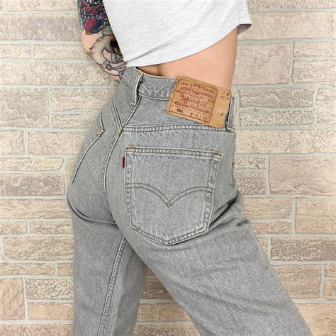 levi s 501 grey jeans size 28