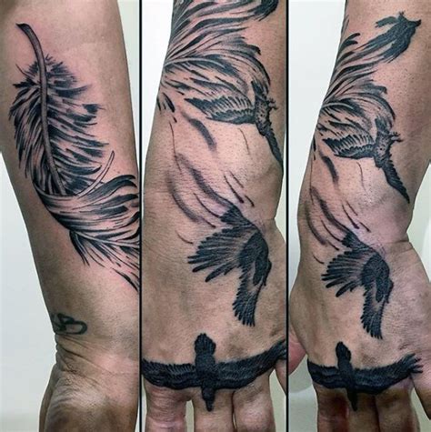 100 Raven Tattoo Designs Für Männer Scavenge Sooty Bird Ink Mann