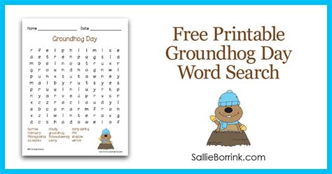 Free Printable Groundhog Day Word Search A Quiet Simple Life With