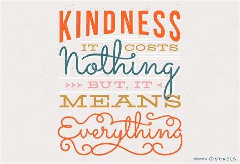 Kindness Quote Lettering Design Vector Download