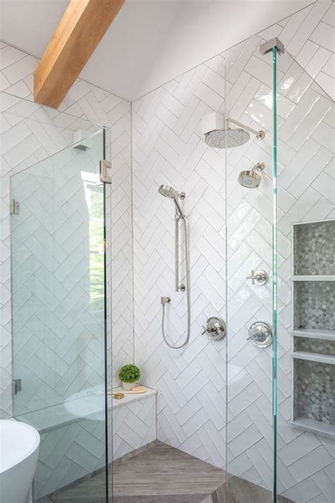 Using White Shower Tile To Create A Fresh And Stylish Look In Your Bathroom Shower Ideas