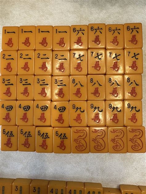 Vintage Mahjong Butterscotch Bakelite Tiles Racks Case Mah Jong Set Game Ebay