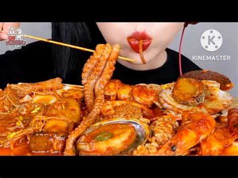 MUKBANG ASMR HONGYU SEAFOOD PEDAS YouTube