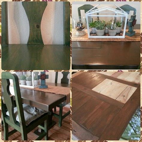 You can also use it as an additional bench. Diy two toned earthy kitchen table stained with tinted ...