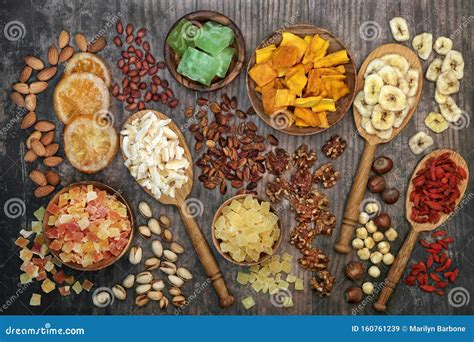 Dried Fruit And Nut Collection Stock Image Image Of Crystallized