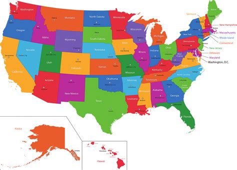 United States Map With Capitals Gis Geography United States Map With
