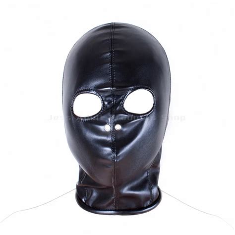 Sex Toys For Couple Sex Face Black Mask Latex Open Eyes Fetish Mask Halloween Spandex Masks