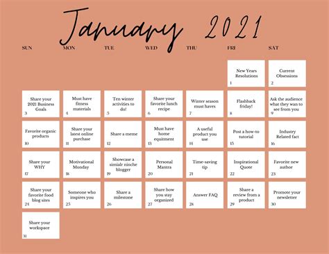 Food Blogger Content Calendar Blogging Branding Kit Social Etsy