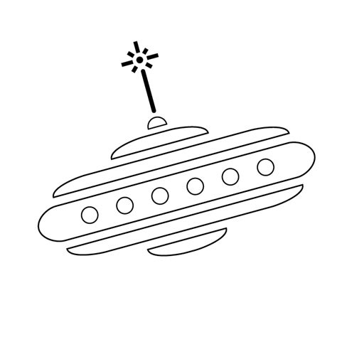 Alien Spaceship Picture - Alien Spaceship Coloring Page