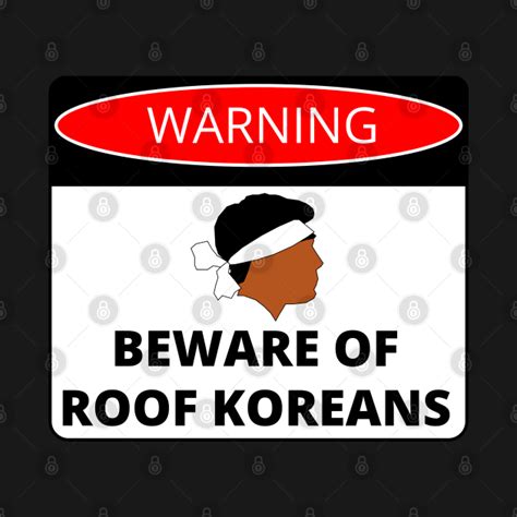 Beware Of Roof Koreans Danger Sign Roof Korean Long Sleeve T Shirt