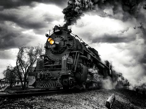 Wallpaper Selective Coloring Train Vehicle Steam
