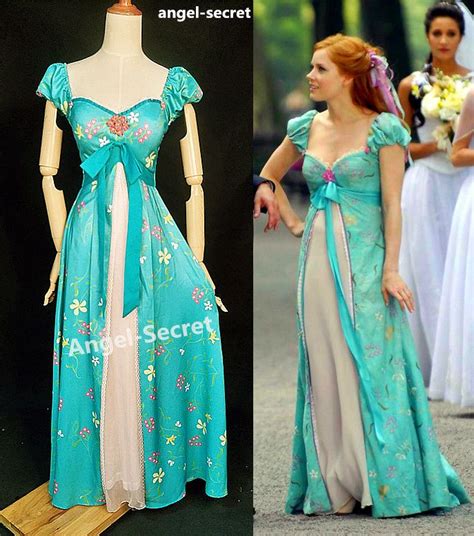 J230 Women Curtain Dress Giselle Cosplay From Enchanted Teal Disney