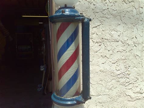 Explain your plans to him, and let him. Antique Early 1900's Barber Shop Street Pole « Obnoxious ...