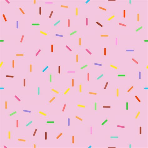Very Cute Seamless Pattern Design Of Ice Cream Sprinkle Isolated On