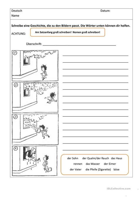Satzanfänge Geschichten Schreiben Grundschule Arbeitsblätter Stephen Scheidt Schule