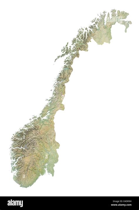 Norway Relief Map Stock Photo Alamy