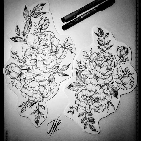 Peonies Design By Marjorianne Tattoos Flower Tattoos Peonies Tattoo