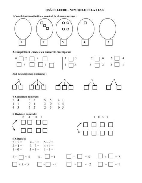 Fise Matematica Dificultate Ridicata 5 7 Ani Math For Kids Math