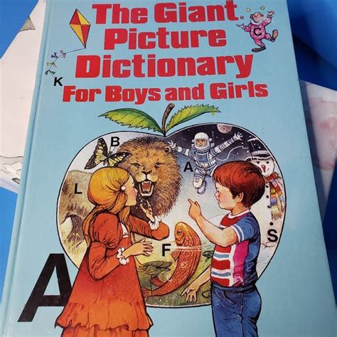 Other Vintage The Giant Picture Dictionary For Boys Girls Book