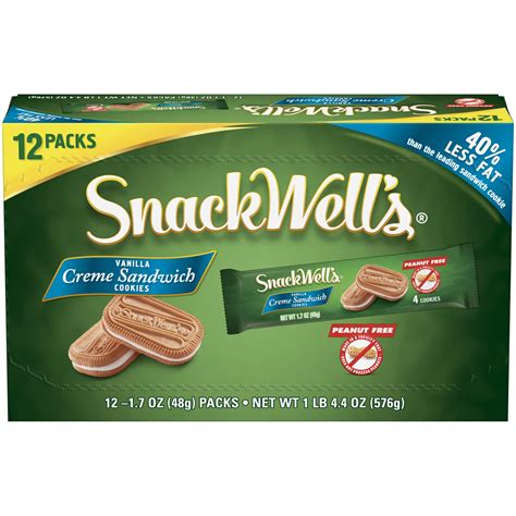 Snackwells Vanilla Creme Sandwich Cookies 12 17 Oz Packs Walmart
