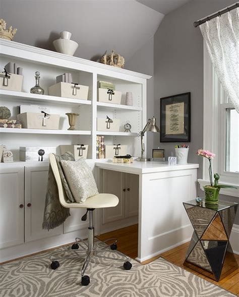 Organized Home Office Space With Plenty Of Storage Options