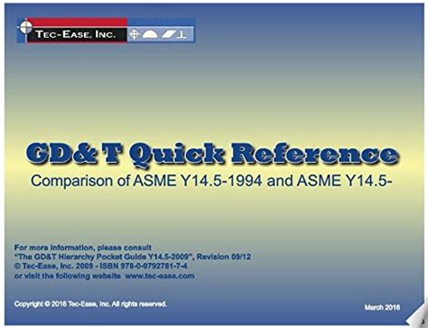 Gdandt Quick Reference Comparator This Quick Reference Highlights The