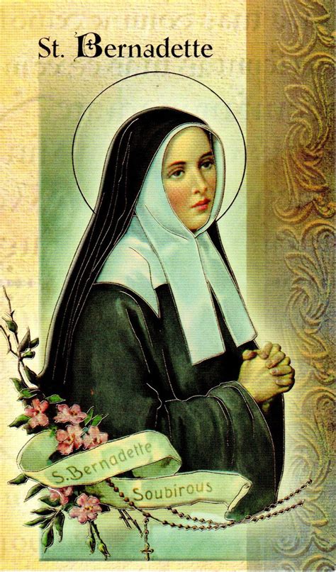 Prayer Card And Biography St Bernadette Cardinal Newman Faith