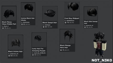 N0tn3k0s Hair Combo In 2021 Cool Avatars Roblox Roblox Boy Hairstyles