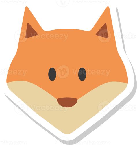 Fox Face Sticker Animal Icons 20647478 Png