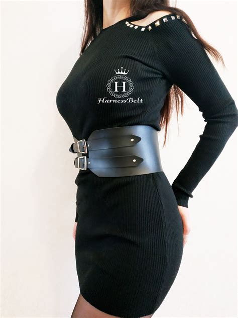 Corset Belt For Women Corset Belt Black Leather Wide Etsy