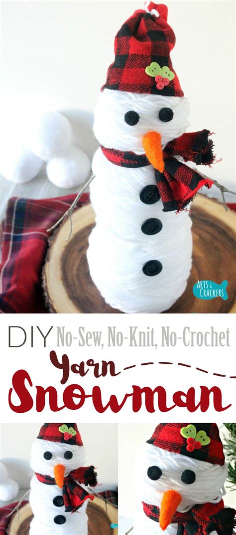 No Knit No Sew Cute Snowman Craft Tutorial Yarn Ball