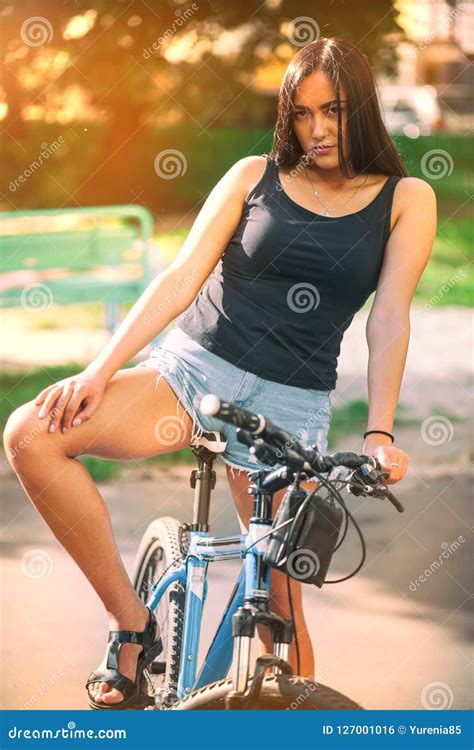 short shorts on bicycle