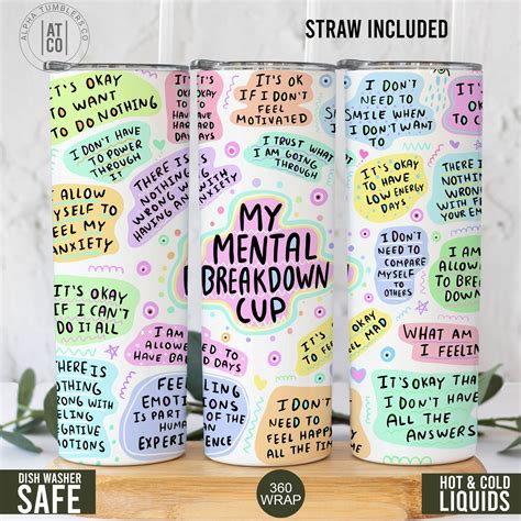 Mental Health Breakdown Tumbler My Mental Health Cup Mental Etsy