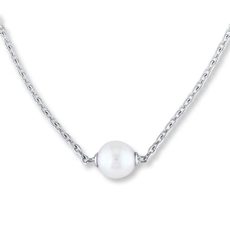 Cultured Pearl Necklace Sterling Silver Kay