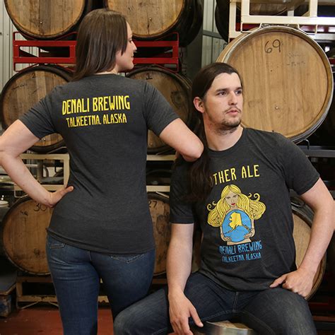 Mother Ale Tee On Heather Navy Denali Brewing Company