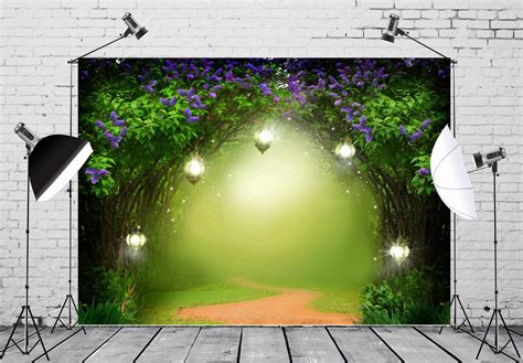 Buy Beleco 7x5ft Fabric Enchanted Forest Backdrop Magic Misty Forest