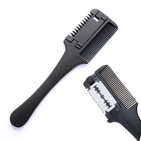 Super Hair Razor Comb Black Handle Hair Razor Cutting Thinning Comb