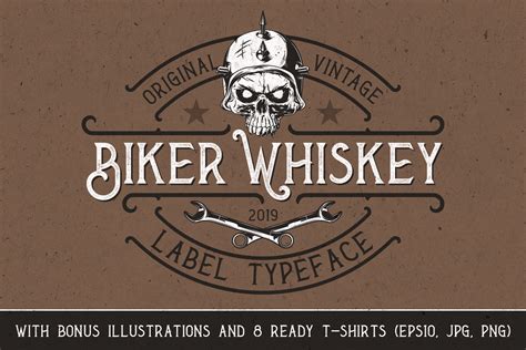 Biker Whiskey Layered Font 229627 Display Font Bundles