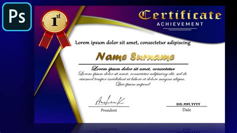 Create A Certificate Using Photoshop