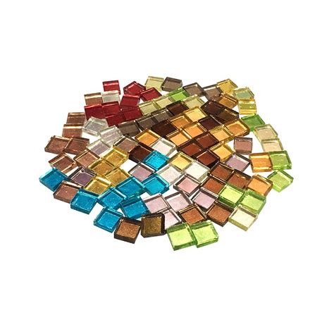 Lychee Life 50g Multicolors Glass Mosaic Tile Mirror Ceramic Mosaic