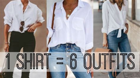 How To Style A White Button Down 1 Shirt 6 Ways Trends