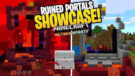 Minecraft 116 Ruined Portals Showcase And Review Nether Update Gameplay