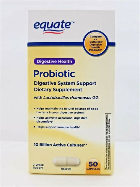 Equate Probiotic 10 Billion Digestive Health Top Shelf Otc