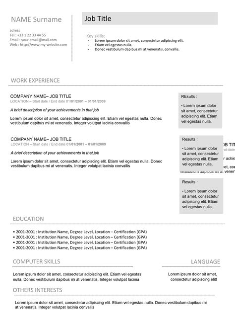 High quality curriculum vitae samples is waiting for you! Curriculum Vita Cv Template South Africa - Contoh Gambar ...