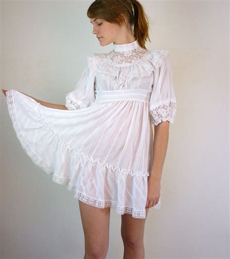 White Lace Babydoll Dress